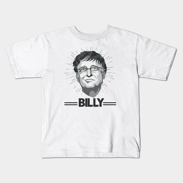 BILLY GATES Kids T-Shirt by theanomalius_merch